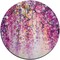 Set of 4 Round Coasters – Colorful Watercolor Floral Design, Made from Recycled Rubber